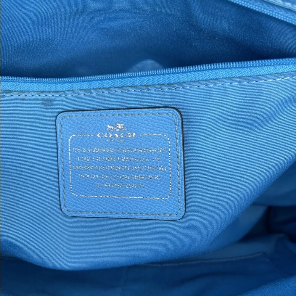 Coach Mini City Zip Leather Women's Tote - Blue - Picture 4 of 5